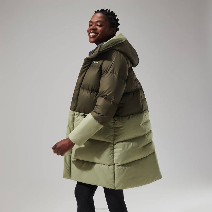 Berghaus ženske dolga jakna z odsevom izgorevanja 6JTH404 oblačila zelena