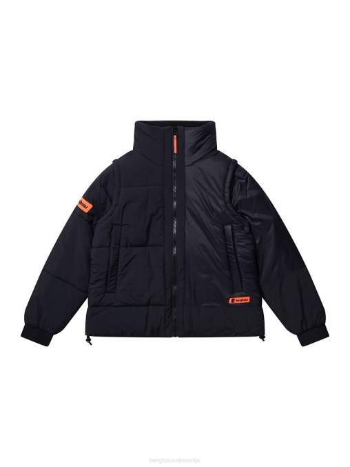 Berghaus ženske kratka izolirana jakna nelien 6JTH400 oblačila Črna