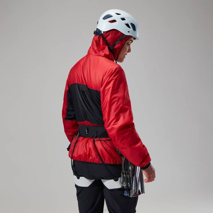 Berghaus ženske mtn arete lb sintetični pulover s kapuco 6JTH391 oblačila goji berry/jet black