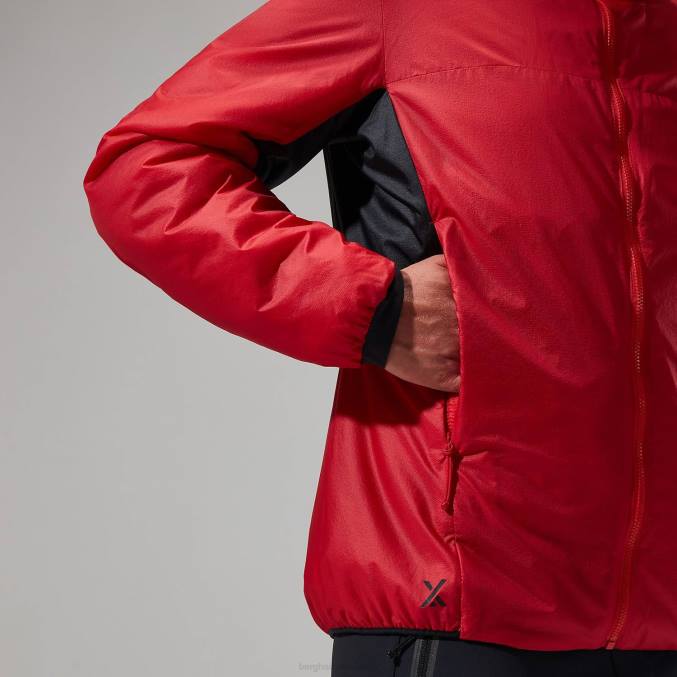 Berghaus ženske mtn arete lb sintetični pulover s kapuco 6JTH391 oblačila goji berry/jet black