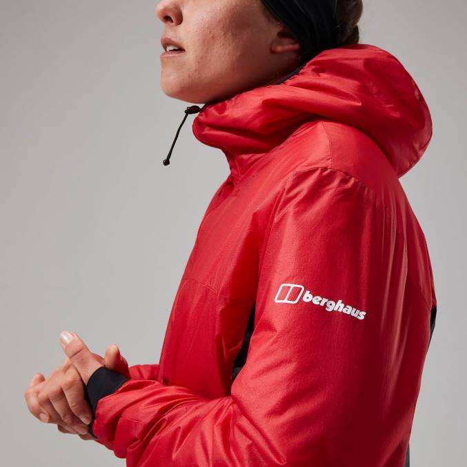 Berghaus ženske mtn arete lb sintetični pulover s kapuco 6JTH391 oblačila goji berry/jet black