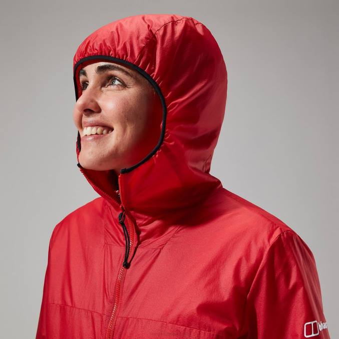 Berghaus ženske mtn arete lb sintetični pulover s kapuco 6JTH391 oblačila goji berry/jet black