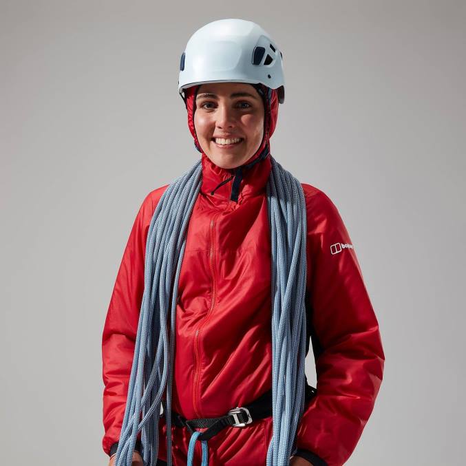 Berghaus ženske mtn arete lb sintetični pulover s kapuco 6JTH391 oblačila goji berry/jet black