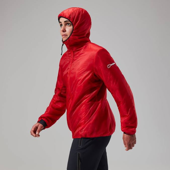 Berghaus ženske mtn arete lb sintetični pulover s kapuco 6JTH391 oblačila goji berry/jet black