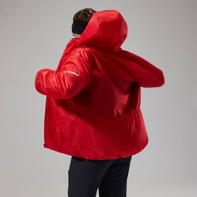 Berghaus ženske mtn arete lb sintetični pulover s kapuco 6JTH391 oblačila goji berry/jet black