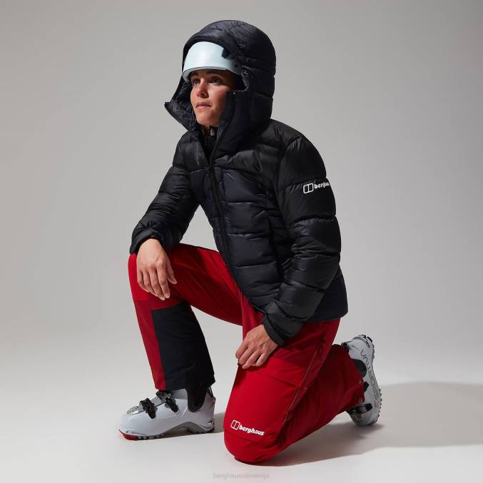 Berghaus ženske mtn arete ultra puhast pulover s kapuco 6JTH398 oblačila jet črna