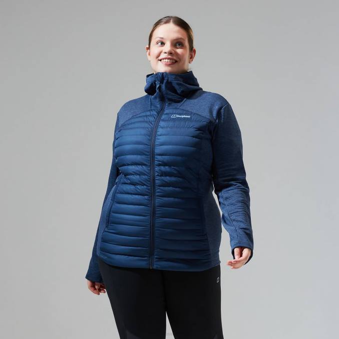 Berghaus ženske nula hibridna jakna 6JTH360 oblačila temno modra