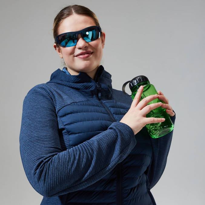 Berghaus ženske nula hibridna jakna 6JTH360 oblačila temno modra