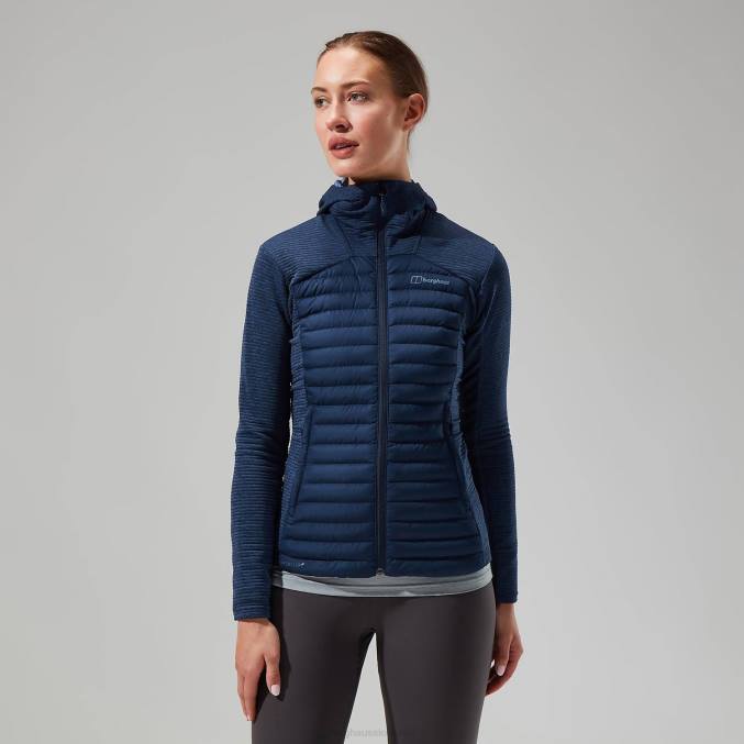 Berghaus ženske nula hibridna jakna 6JTH360 oblačila temno modra