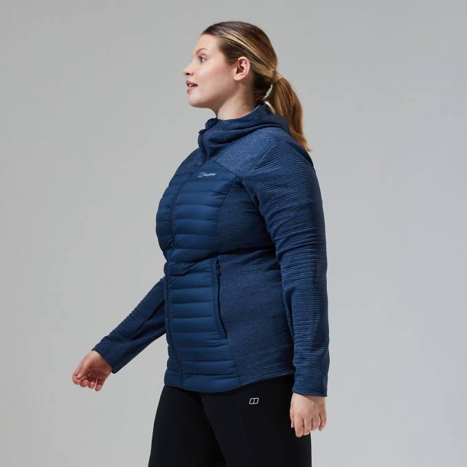 Berghaus ženske nula hibridna jakna 6JTH360 oblačila temno modra
