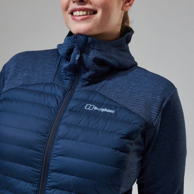 Berghaus ženske nula hibridna jakna 6JTH360 oblačila temno modra