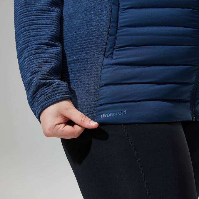 Berghaus ženske nula hibridna jakna 6JTH360 oblačila temno modra