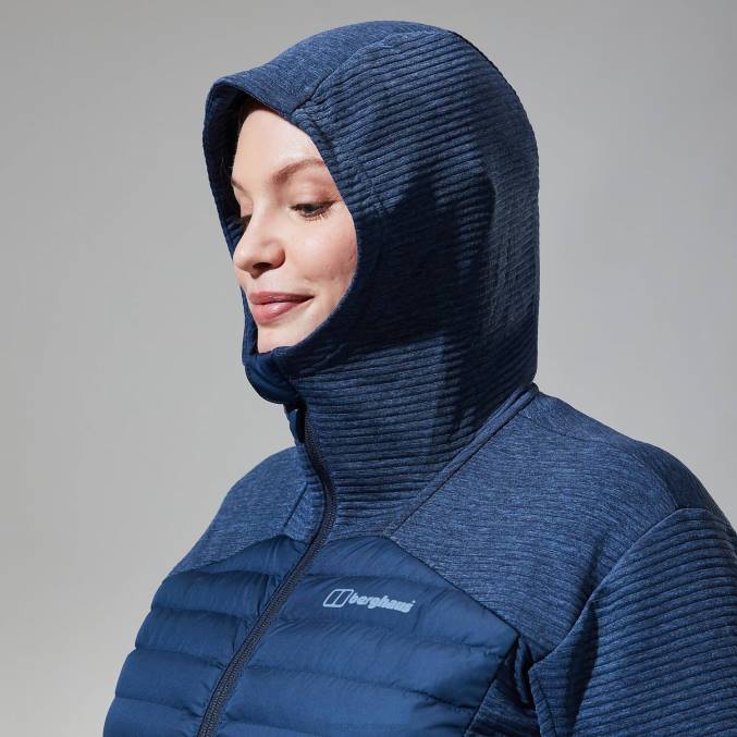Berghaus ženske nula hibridna jakna 6JTH360 oblačila temno modra
