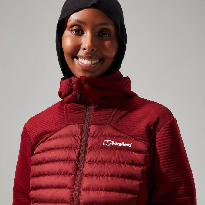 Berghaus ženske nula hibridna jakna 6JTH361 oblačila rdeča