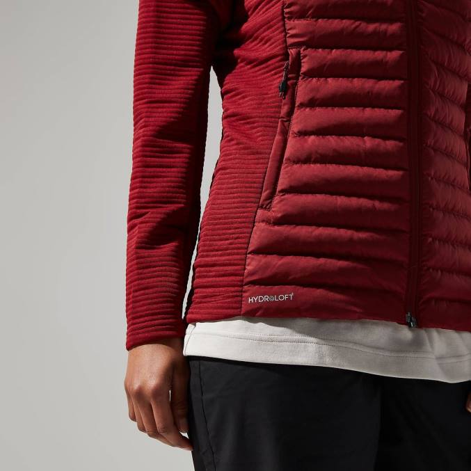 Berghaus ženske nula hibridna jakna 6JTH361 oblačila rdeča