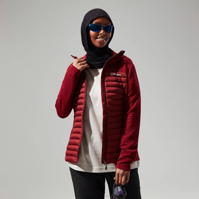 Berghaus ženske nula hibridna jakna 6JTH361 oblačila rdeča