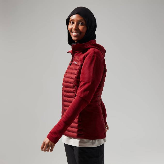 Berghaus ženske nula hibridna jakna 6JTH361 oblačila rdeča