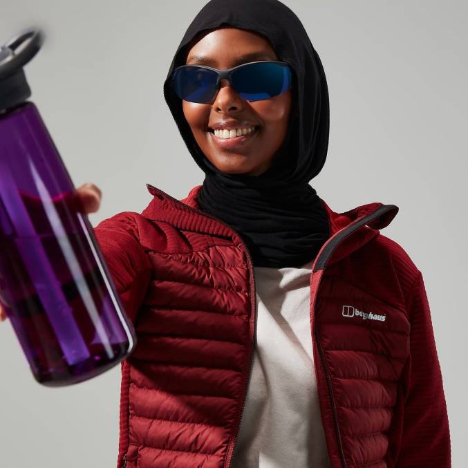 Berghaus ženske nula hibridna jakna 6JTH361 oblačila rdeča