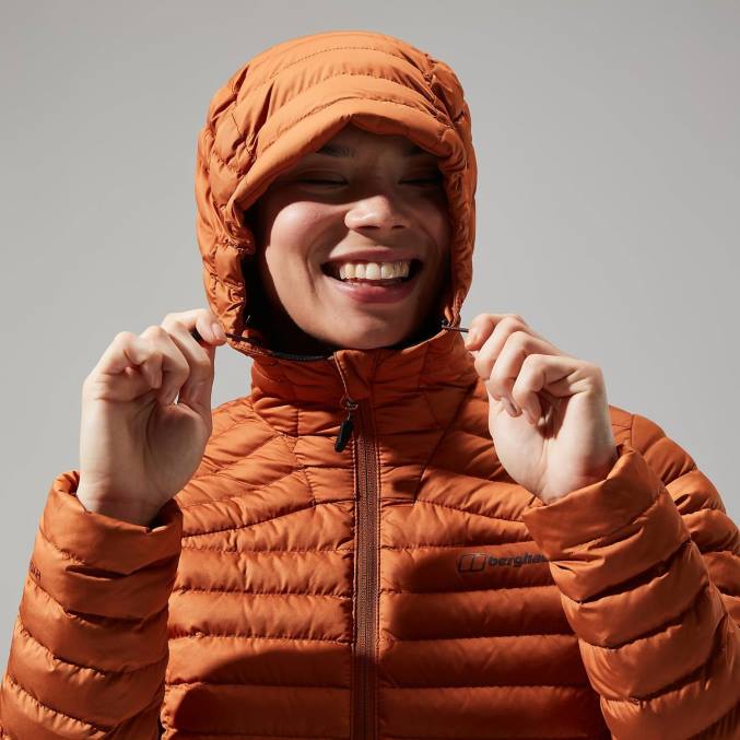 Berghaus ženske nula mikro jakna dolga 6JTH367 oblačila rjav