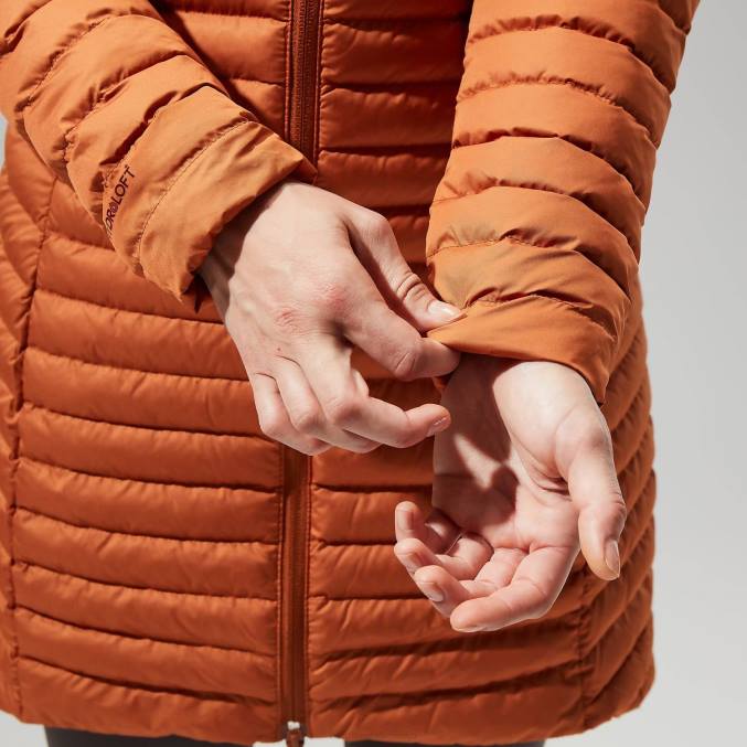 Berghaus ženske nula mikro jakna dolga 6JTH367 oblačila rjav