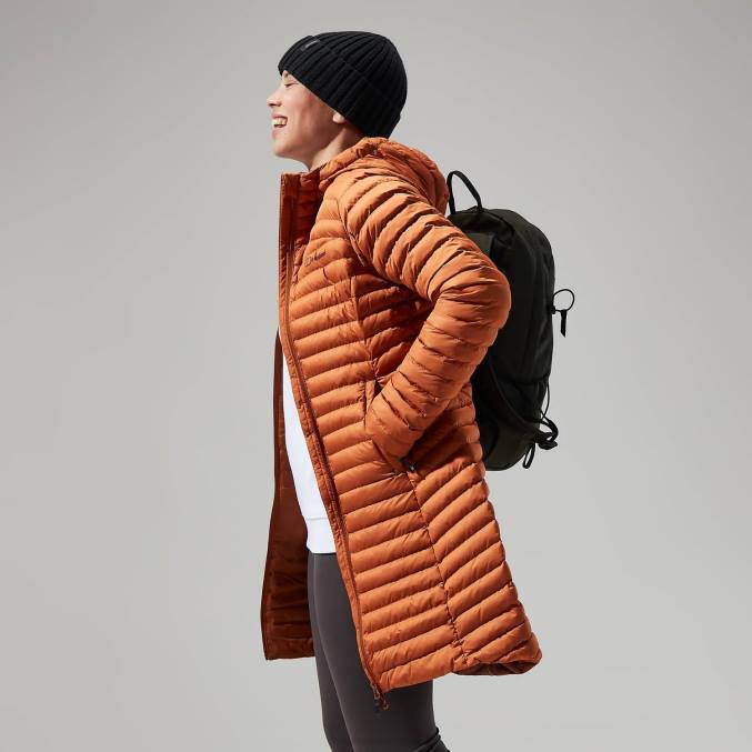 Berghaus ženske nula mikro jakna dolga 6JTH367 oblačila rjav