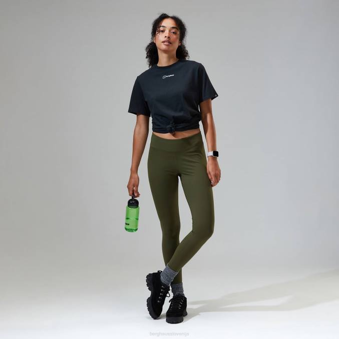 Berghaus ženske boyfriend majica s kratkimi rokavi iz masla 6JTH469 oblačila Črna