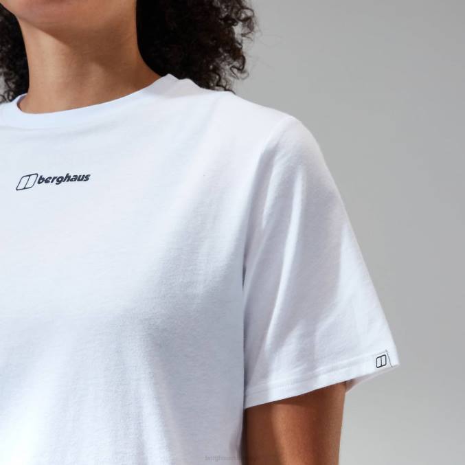 Berghaus ženske boyfriend majica s kratkimi rokavi iz masla 6JTH470 oblačila bela