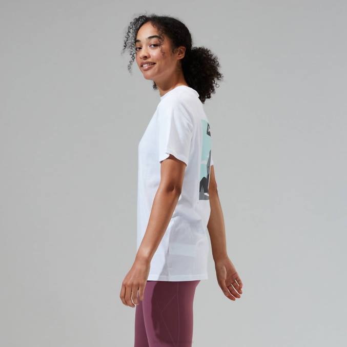 Berghaus ženske boyfriend majica s kratkimi rokavi iz masla 6JTH470 oblačila bela