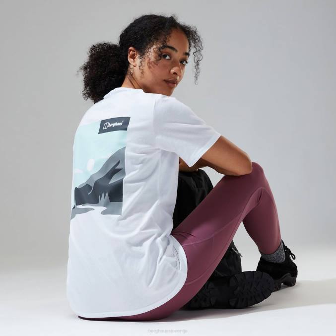 Berghaus ženske boyfriend majica s kratkimi rokavi iz masla 6JTH470 oblačila bela