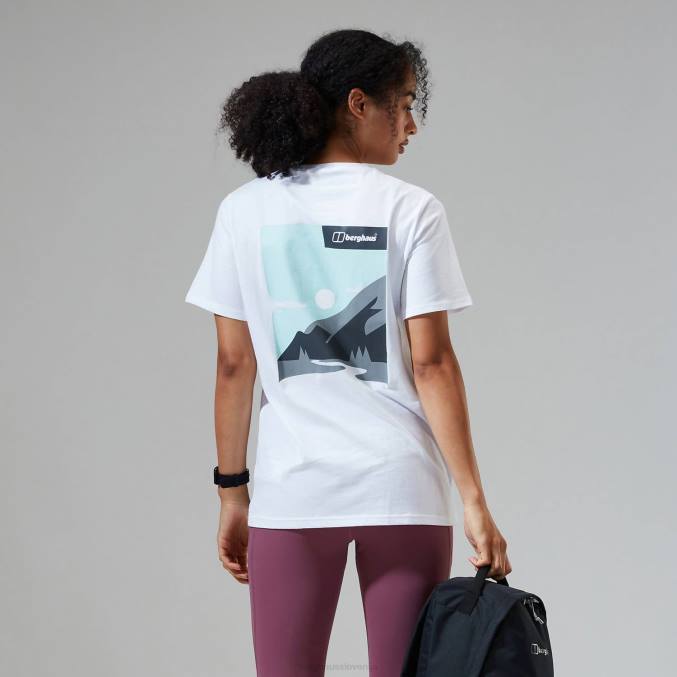 Berghaus ženske boyfriend majica s kratkimi rokavi iz masla 6JTH470 oblačila bela