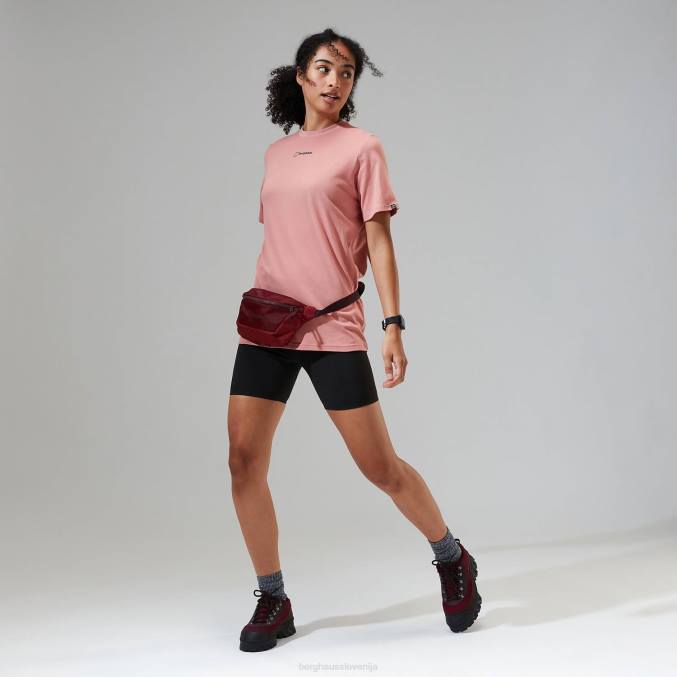 Berghaus ženske boyfriend majica s kratkimi rokavi iz masla 6JTH471 oblačila roza