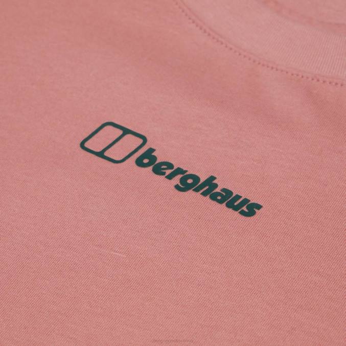 Berghaus ženske boyfriend majica s kratkimi rokavi iz masla 6JTH471 oblačila roza