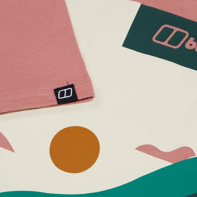 Berghaus ženske boyfriend majica s kratkimi rokavi iz masla 6JTH471 oblačila roza