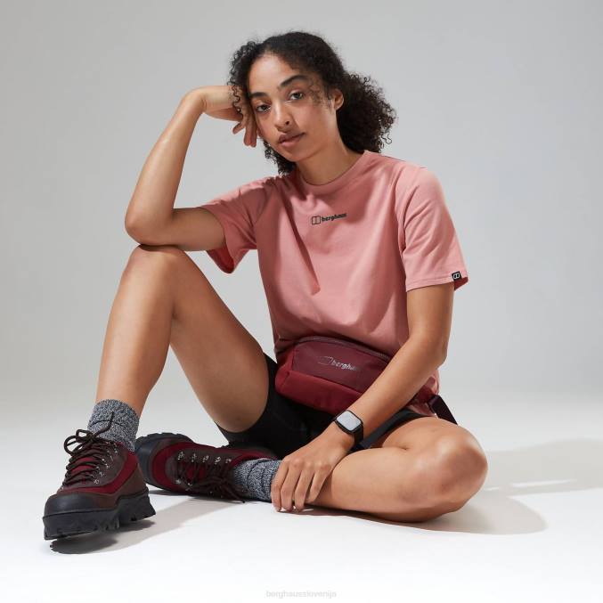 Berghaus ženske boyfriend majica s kratkimi rokavi iz masla 6JTH471 oblačila roza