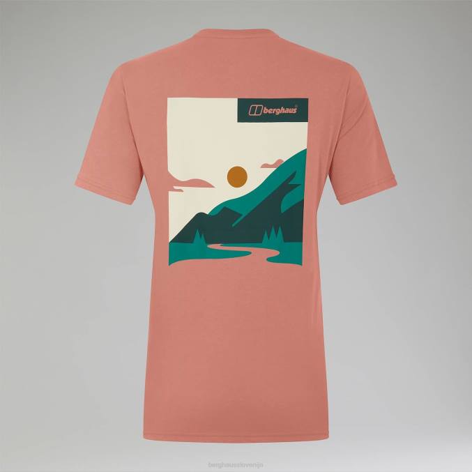 Berghaus ženske boyfriend majica s kratkimi rokavi iz masla 6JTH471 oblačila roza