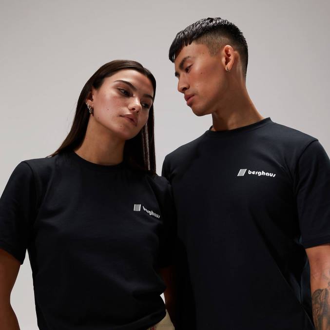 Berghaus ženske cho zine majice s kratkimi rokavi 6JTH491 oblačila Črna