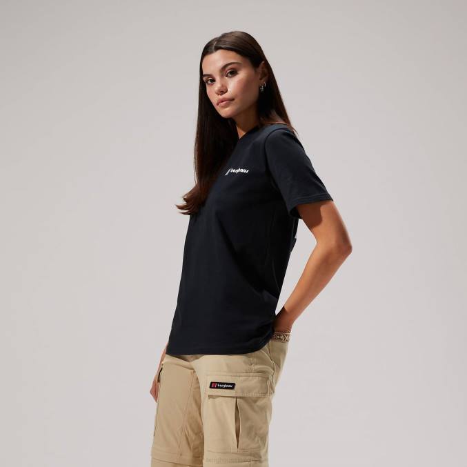 Berghaus ženske cho zine majice s kratkimi rokavi 6JTH491 oblačila Črna