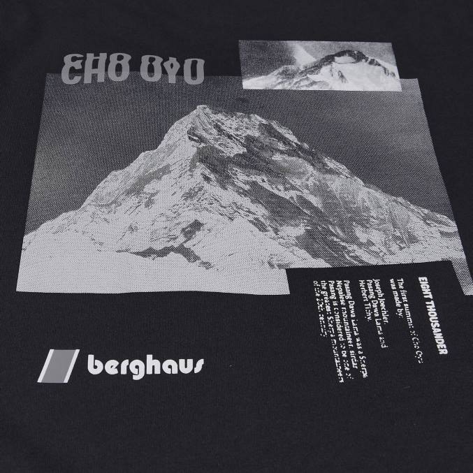 Berghaus ženske cho zine majice s kratkimi rokavi 6JTH491 oblačila Črna