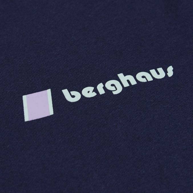 Berghaus ženske cho zine majice s kratkimi rokavi 6JTH493 oblačila temno modra