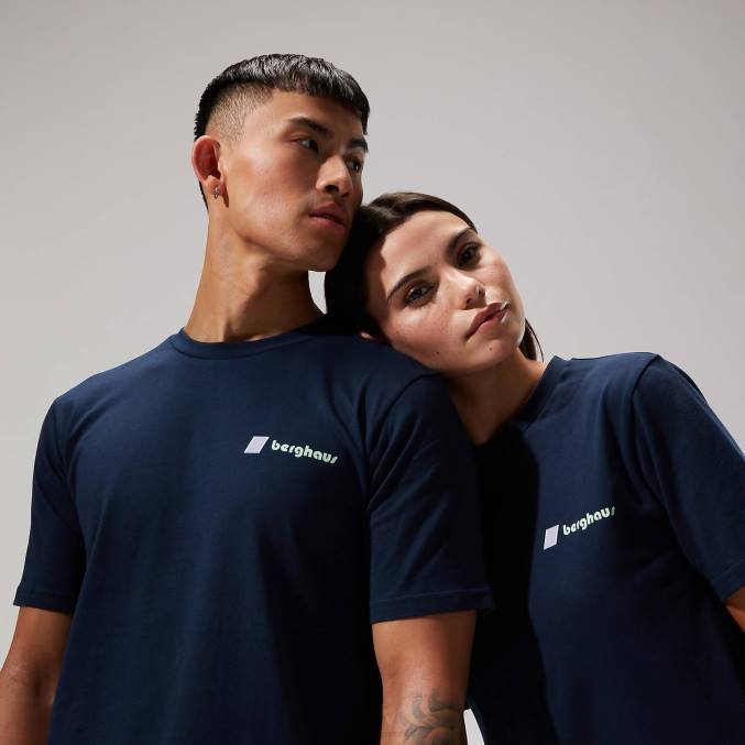 Berghaus ženske cho zine majice s kratkimi rokavi 6JTH493 oblačila temno modra