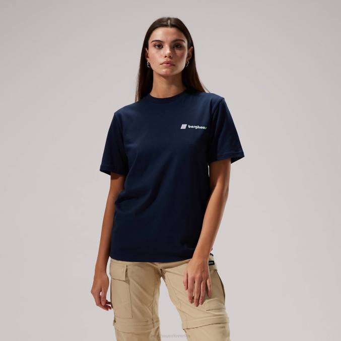 Berghaus ženske cho zine majice s kratkimi rokavi 6JTH493 oblačila temno modra