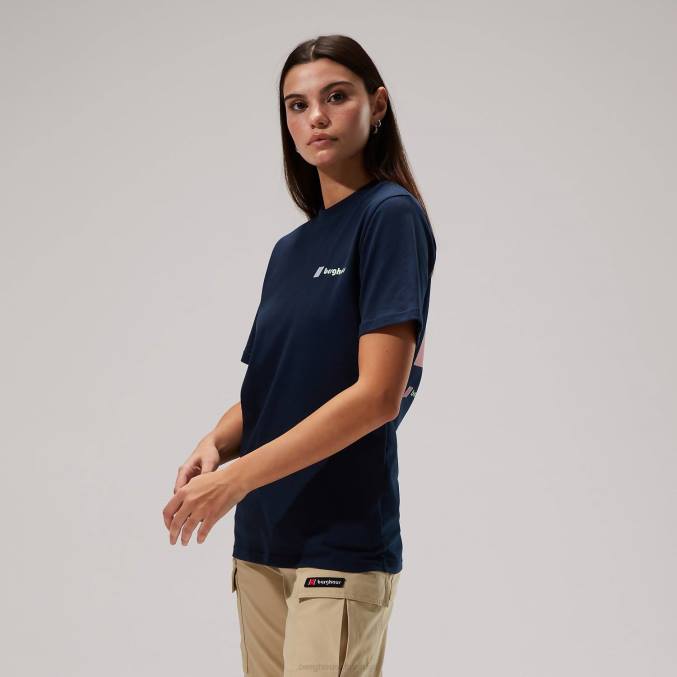 Berghaus ženske cho zine majice s kratkimi rokavi 6JTH493 oblačila temno modra