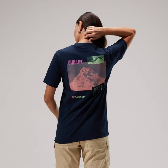 Berghaus ženske cho zine majice s kratkimi rokavi 6JTH493 oblačila temno modra