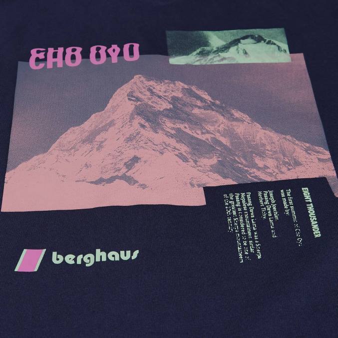 Berghaus ženske cho zine majice s kratkimi rokavi 6JTH493 oblačila temno modra