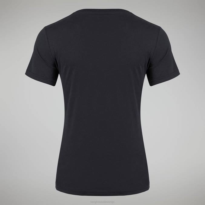 Berghaus ženske linearna krajinska super raztegljiva majica 6JTH479 oblačila Črna