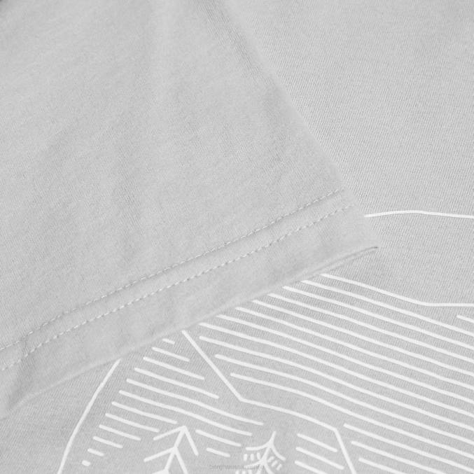 Berghaus ženske linearna ležeča majica s kratkimi rokavi 6JTH481 oblačila svetlo siva