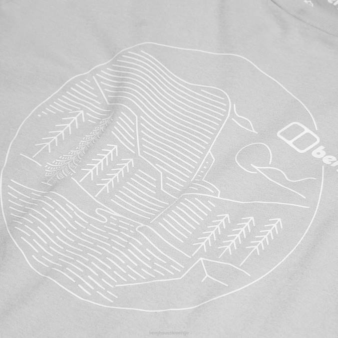 Berghaus ženske linearna ležeča majica s kratkimi rokavi 6JTH481 oblačila svetlo siva