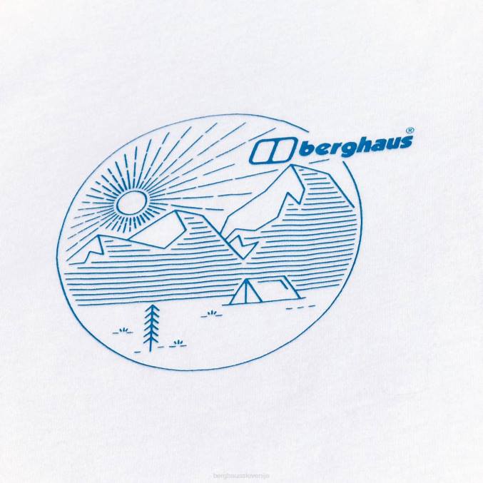 Berghaus ženske linearna ležeča majica z dolgimi rokavi 6JTH478 oblačila bela