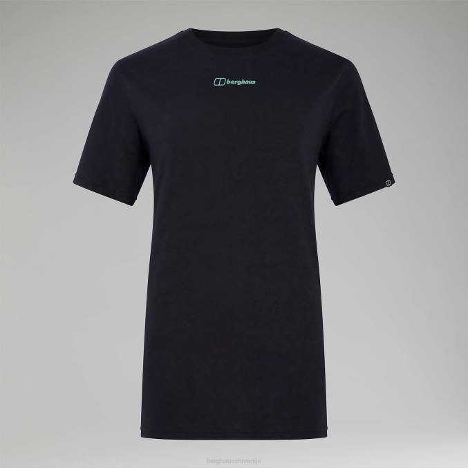 Berghaus ženske majica s kratkimi rokavi boyfriend dolomites mtn 6JTH460 oblačila Črna