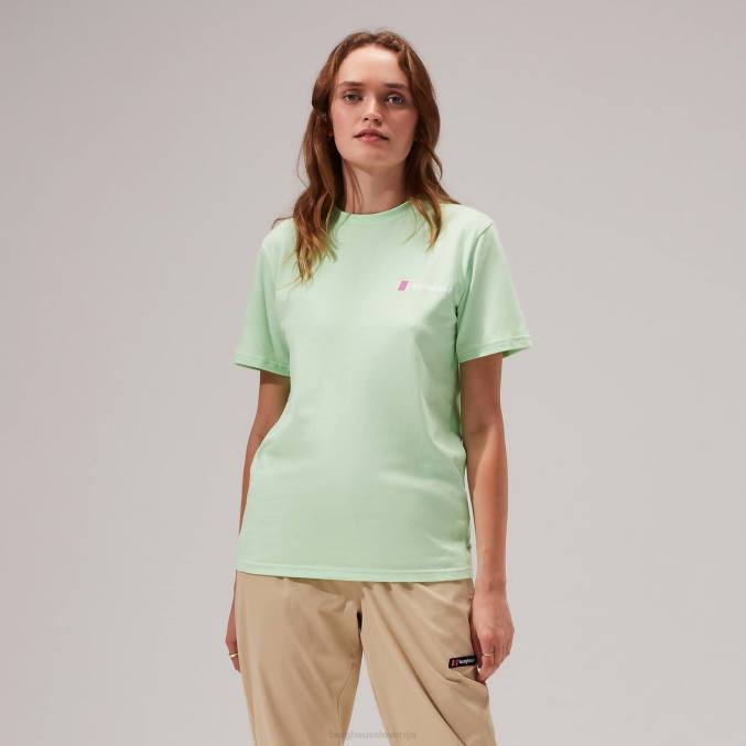 Berghaus ženske majica s kratkimi rokavi skyline lhotse 6JTH500 oblačila svetlo zelena